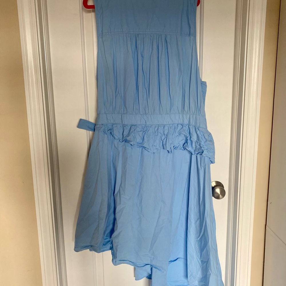 Anthropologie Maeve Light Blue Asymmetrical Dress - Picture 6 of 7